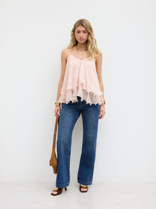 Arabella Ruffle Mesh Top