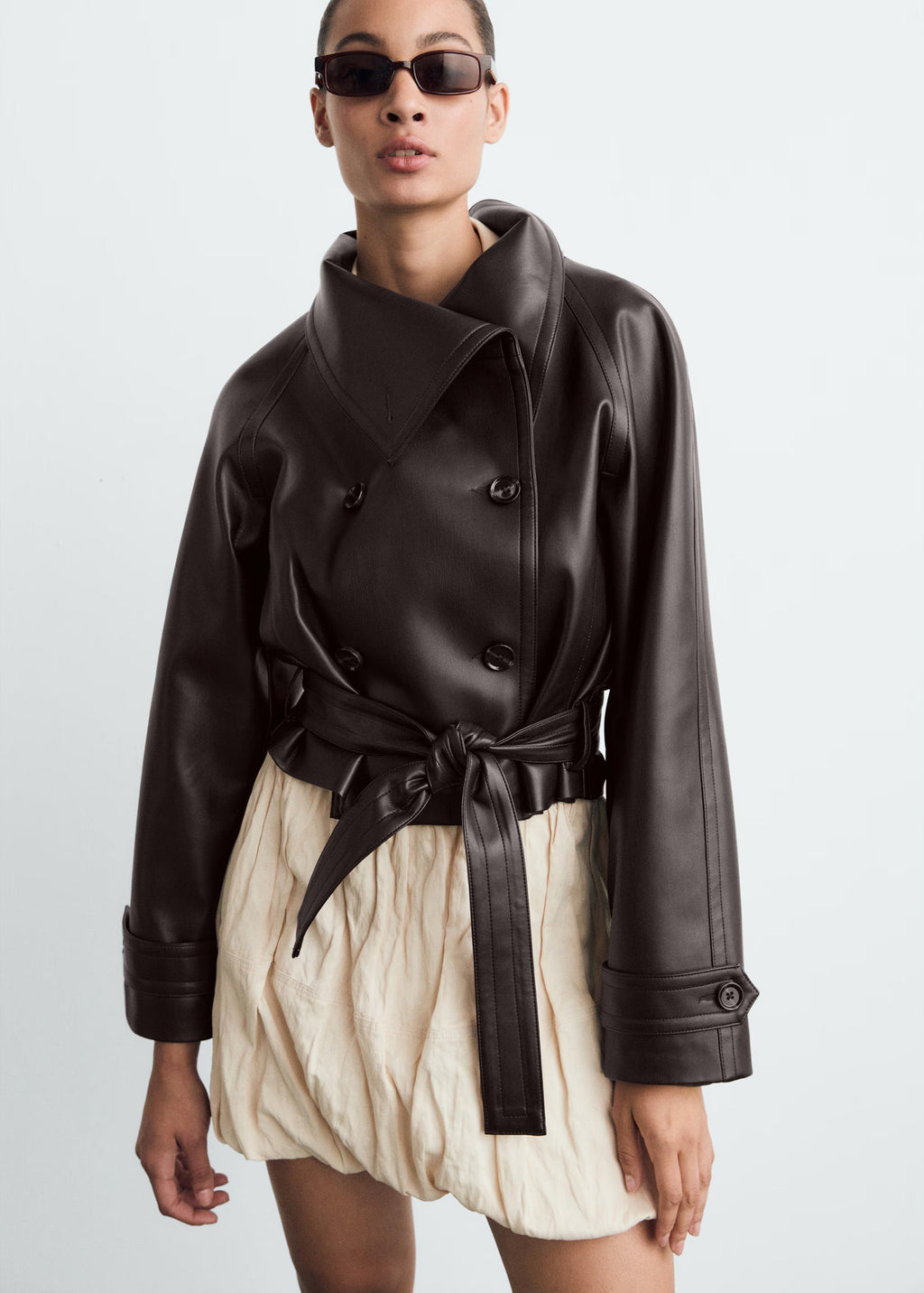 Lilith Leather Trench Coat