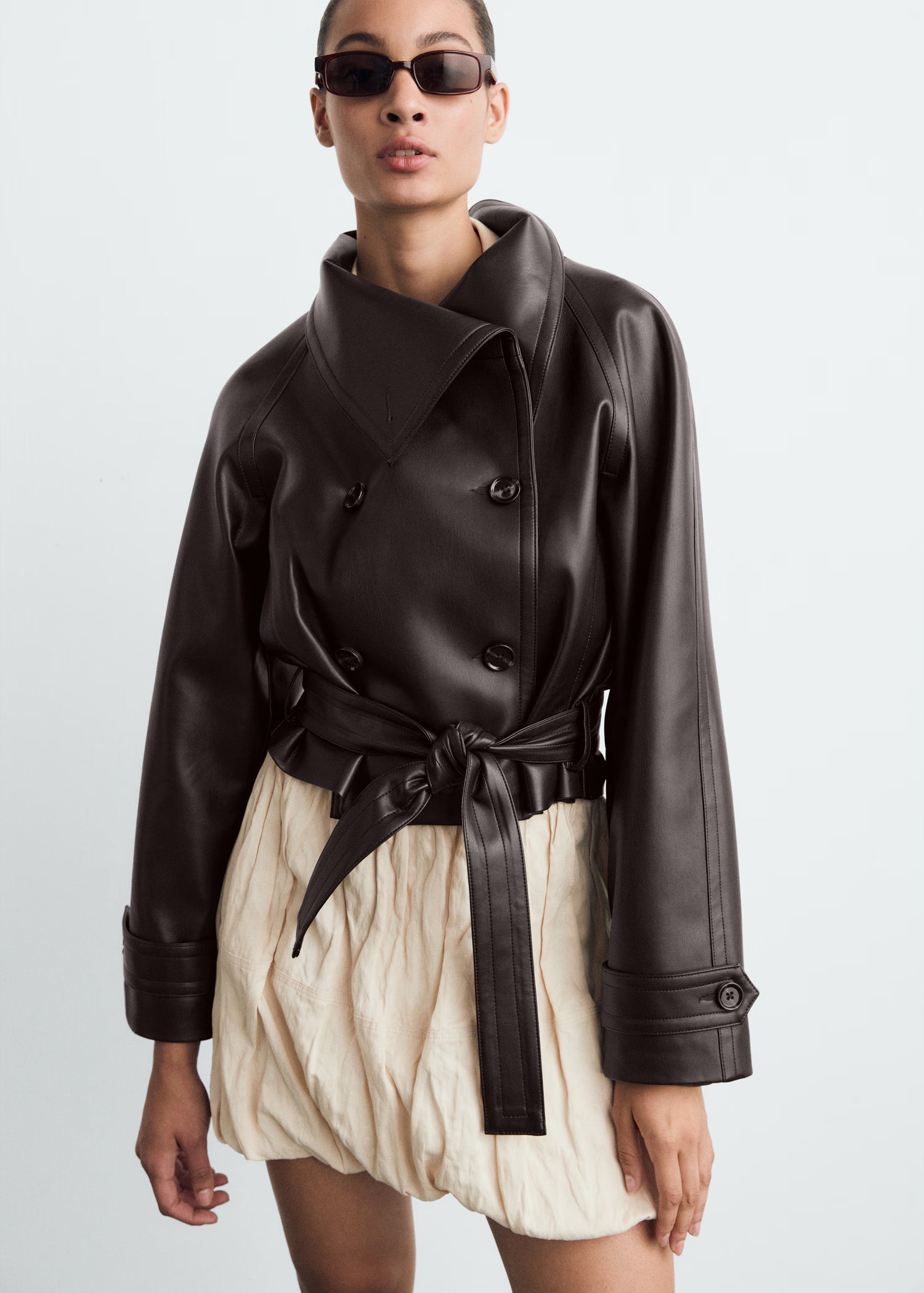 Lilith Leather Trench Coat
