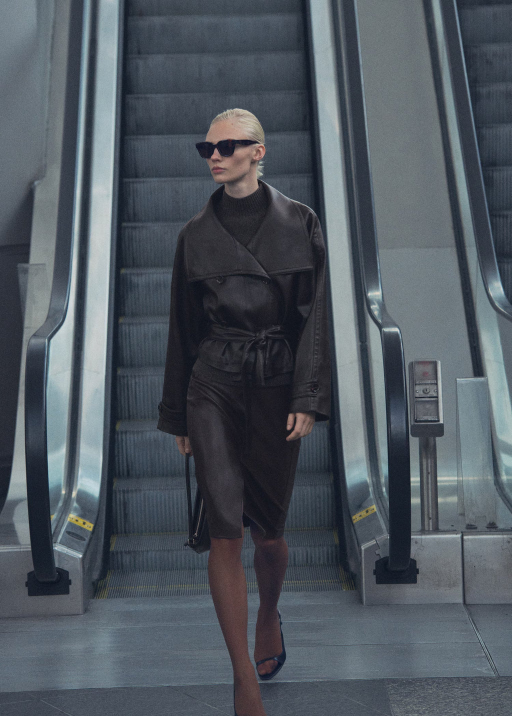 Lilith Leather Trench Coat
