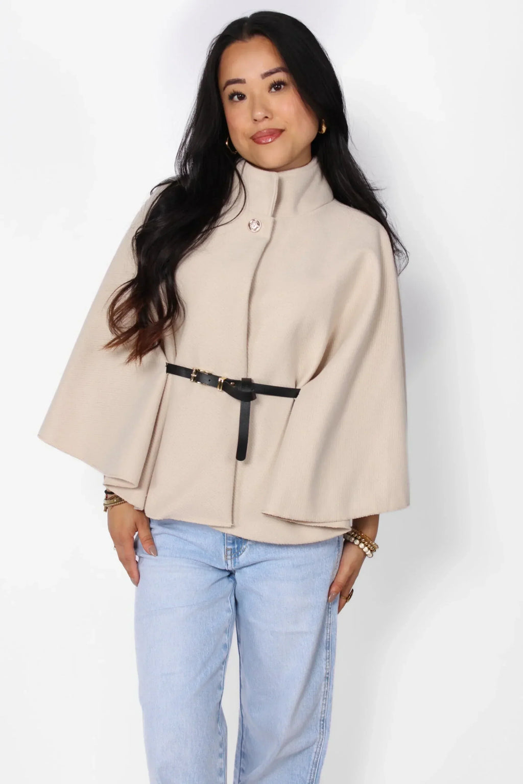 Nova Belted Cape Poncho
