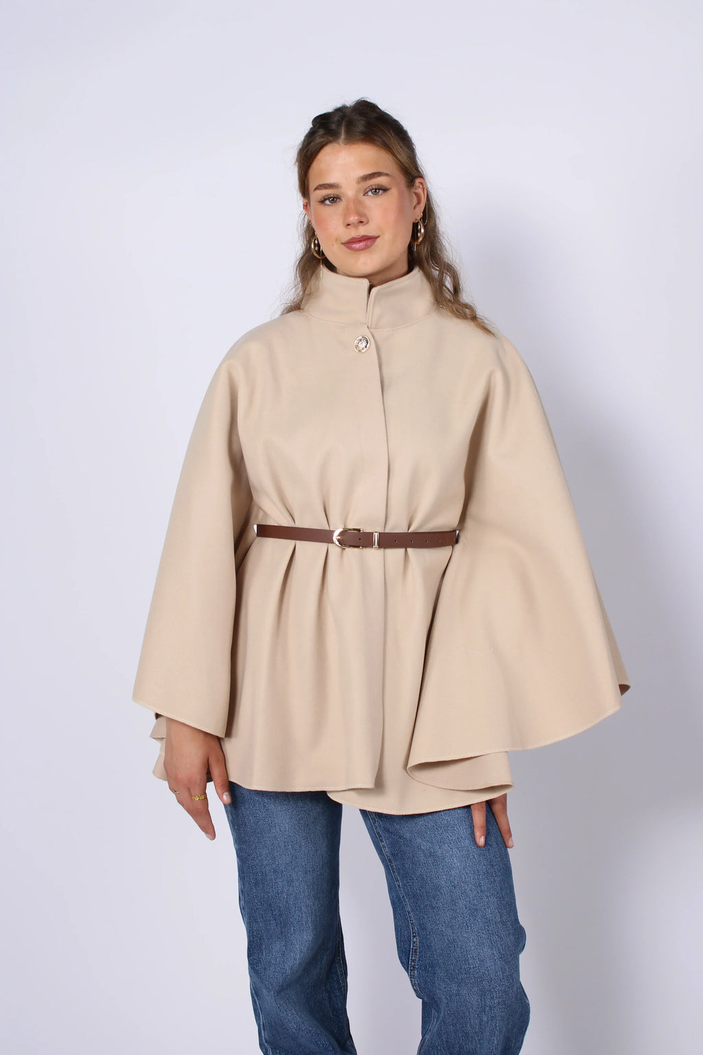 Freya Belted Cape Poncho