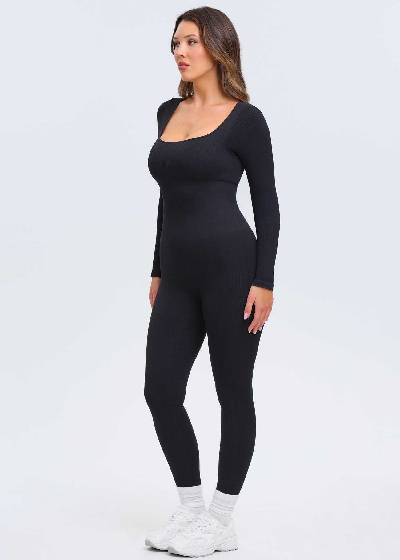SnatchedKnit Long Sleeve Jumpsuit